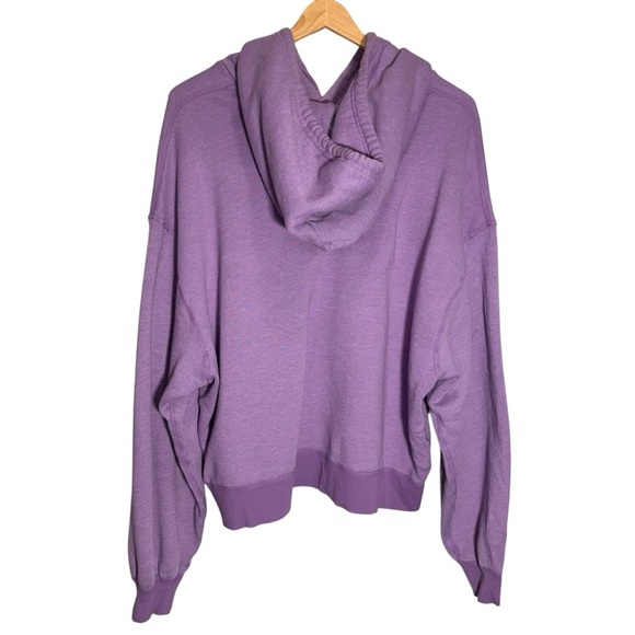 John Elliott Purple Cropped Vintage Fleece Hoodie Size 2 = Medium - Picture 12 of 16